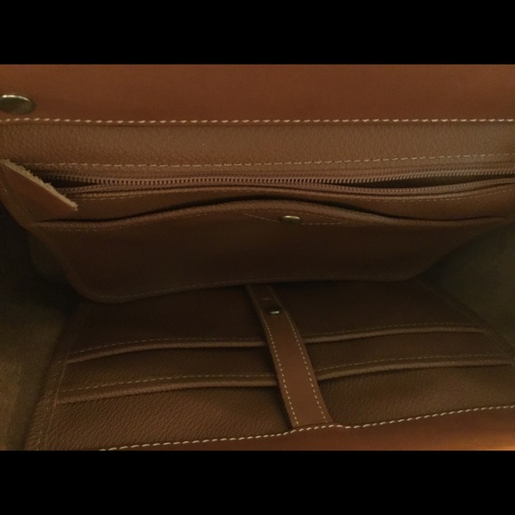 Vintage hand fitted satchel DB British tan - Picture 3 of 5